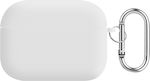 Sonique Hülle Silikon mit Haken in Weiß Farbe für Apple AirPods Pro