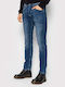Men's Regular Fit Elastic Straight Blue Jeans Pants