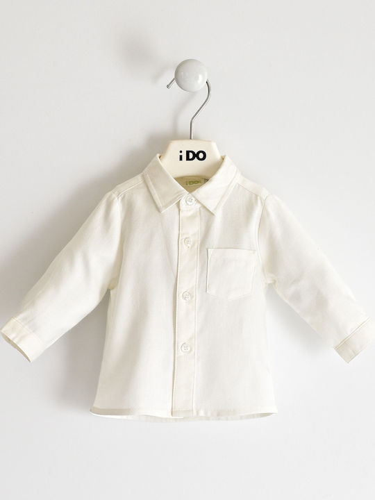 Kids Shirt Long Sleeve White