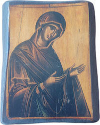 Agion Oros CHaitidis Icoană Maica Domnului Cu Pruncul Lemn 26x20.5cm