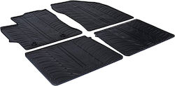 Auto Gs Set of Front and Rear Mats 4pcs from Rubber for Toyota Corolla Black