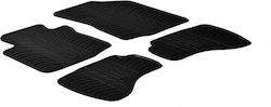 Auto Gs Set of Front and Rear Mats 4pcs for Peugeot 107 Toyota Aygo Citroen C1 Black