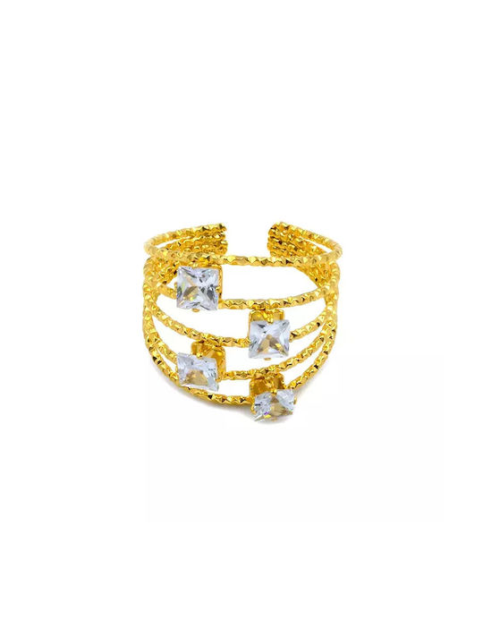 Awear Women's Ring from Steel Gold Plated