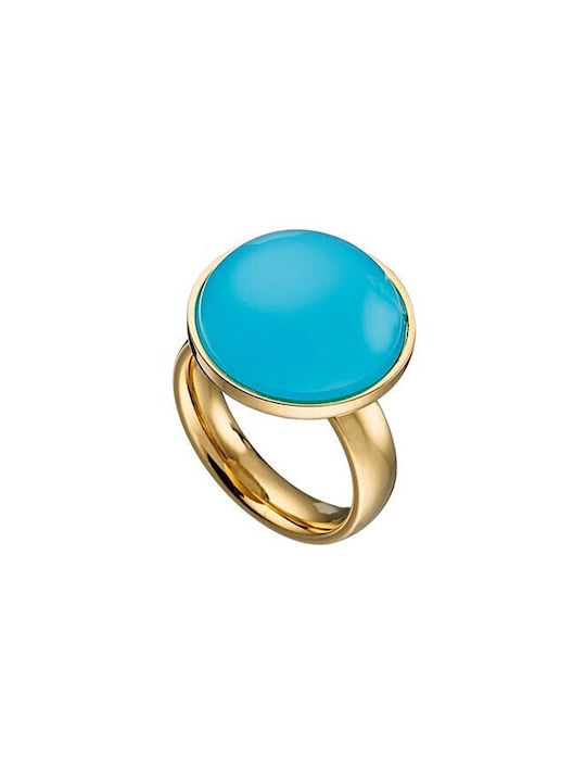 Art Women's Gold Plated Steel Ring