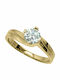 Elor Damen Ring mit Zirkonia aus Gold 9K