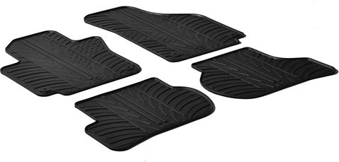 Auto Gs Set of Front and Rear Mats 4pcs for Mercedes-Benz V Seat Altea Volkswagen Golf 2005-2012 Black