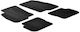 Auto Gs Set of Front and Rear Mats 4pcs for Fiat Punto Evo 2010-2014 Black