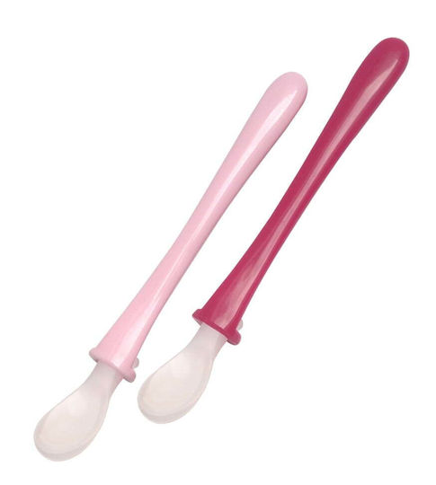 Mam Baby Set with Spoons 821 Silicone for 6+ Months Pink/Fuchsia 2 Pieces