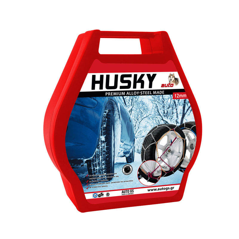 Husky Snow Chains with Thickness 12mm for Passenger Car 2pcs 0000014