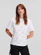 Karl Lagerfeld Rhinestone Women's T-shirt White.