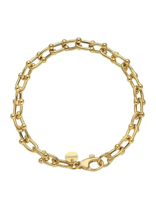 Breeze Damen Armband Kette aus Silber Vergoldet 18,5cm