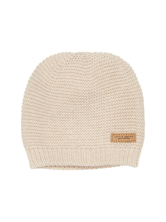 Little Dutch Kids Beanie Knitted Beige for Newborn