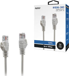 NOD U/UTP Cat.6 Ethernet Network Cable 3m Gray 1pcs