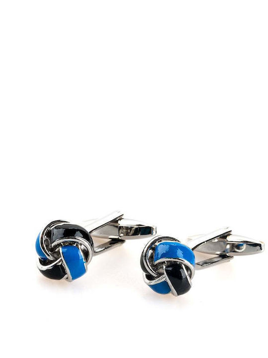 Portobello's Manschettenknöpfe aus Metall in Blau Farbe