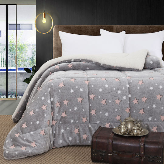Beauty Home Kids Duvet Cover Glow in the Dark Single Gray 160x220cm