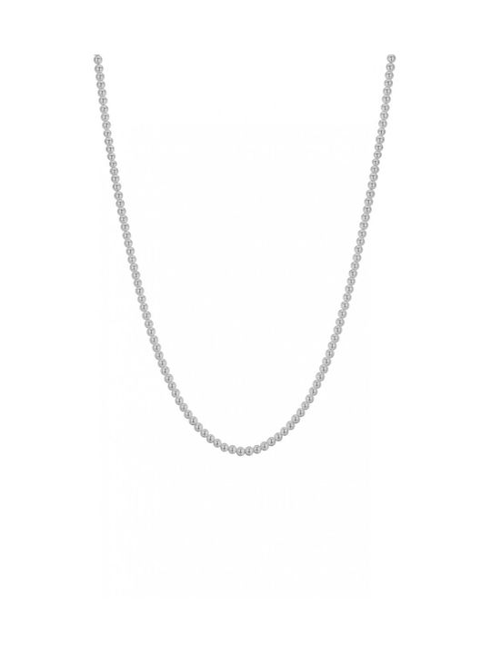 Luca Barra Halskette aus Stahl mit Perlen