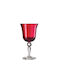 Mario Luca Giusti Glass Water made of Glass in Red Color Goblet