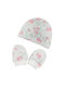 Batus Kids Beanie Set with Gloves Fabric Pink for Newborn