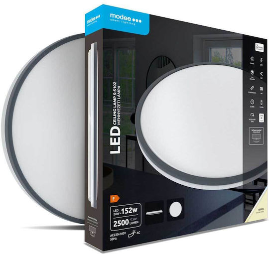 Modee Lighting Πλαφονιέρα Οροφής 33εκ. Μαύρη με Ενσωματωμένο LED