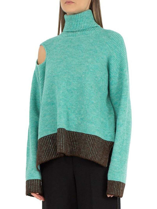 Sfizio Women's Long Sleeve Sweater Turquoise