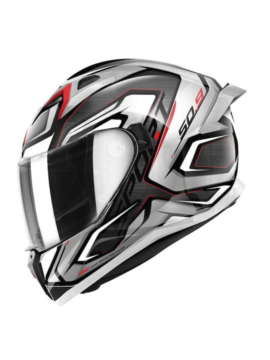 Givi H50.9 Atomic Full Face Helmet with Pinlock and Sun Visor ECE 22.06 Mat Black/Silver/Red