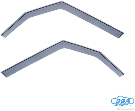 DGA Set of Windbreakers Front Car Dark Fime for Fiat 500L 2012+ 2pcs