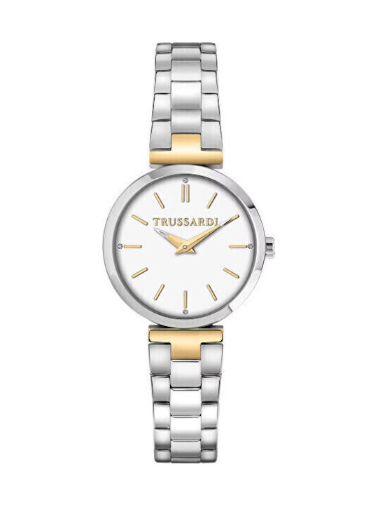 Trussardi Loud Damen Uhr mit Silber Metallarmband