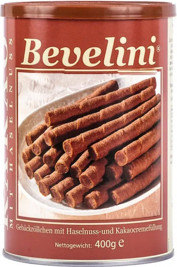 Bevelini Milk Cigarillos Cocoa & Hazelnut Cream 400gr