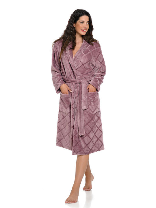 Clio Lingerie Winter Women's Fleece Robe Rotten Apple