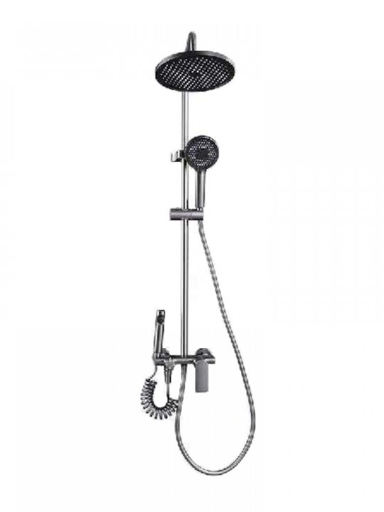 Shower Column without Mixer Silver