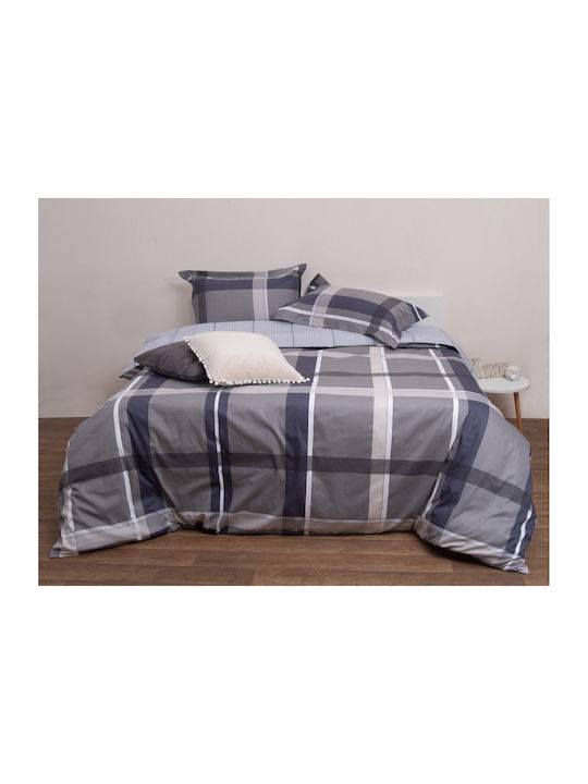 Viopros Duvet Set Queen 220x240cm Newton Grey S...