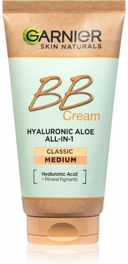 Garnier Hyaluronic Aloe All-in-1 BB Medium 24ωρο Ενυδατικό Balm Προσώπου Ημέρας με SPF15, Υαλουρονικό Οξύ & Aloe Vera 50ml