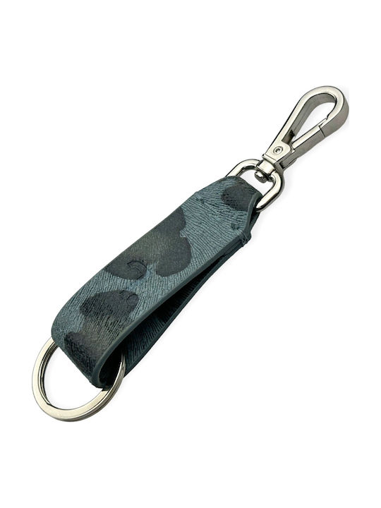 7.Dots Μπρελόκ Δερμάτινο Blue Leopar