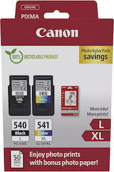 Canon Pg-540 L Cl-541 Xl 5224B012 Γνήσιο Μελάνι InkJet Photo Value Pack Μαύρο