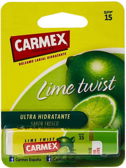 Carmex Moisturising Lip Balm SPF15 Lime Twist 4.25gr