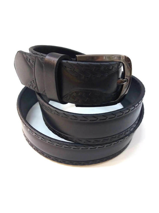 Cozy Men's Leather Belt Black