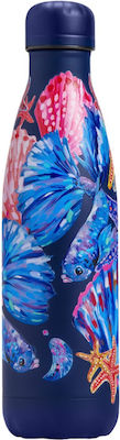 Chilly's Tropical Μπουκάλι Θερμός Ανοξείδωτο BPA Free Μπλε 500ml