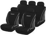 Autoline Car Seat Cover Set 9pcs Polyester Concept Black