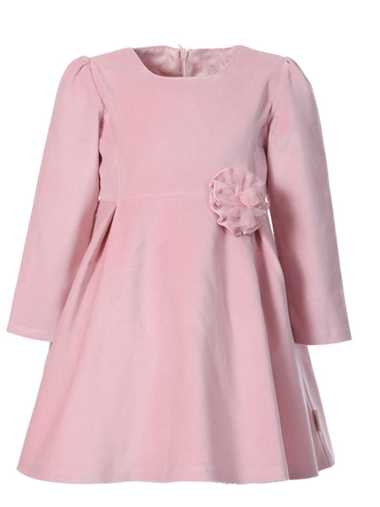 Matoufrance Kids Dress Long Sleeve Pink