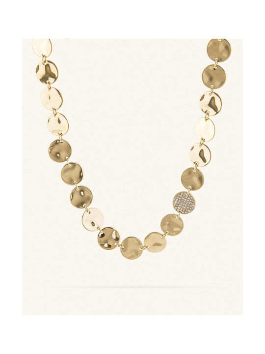 StanStefan Necklace from Gold Plated Steel with Zircon