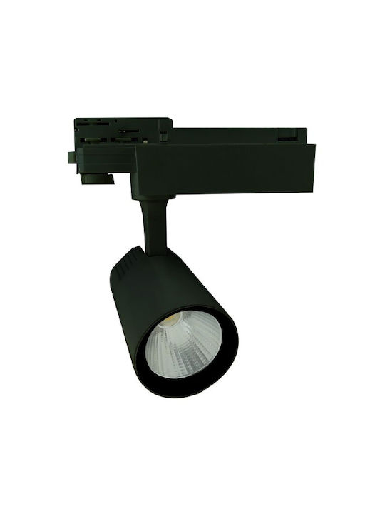 Spot Light Μονό LED Θερμό Λευκό Σποτ σε Μαύρο Χρώμα