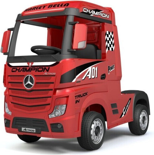Mercedes Benz Actros Champion Camion Cu Un Loc Cu Telecomandă Licențiat 12 Volți Roșu