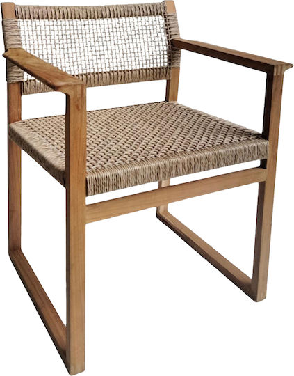 Outdoor-Sessel Hölzernes TEAK 61x53x76εκ.