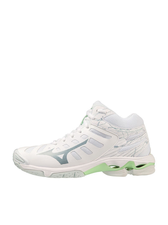 Mizuno Wave Voltage Mid Herren Sportschuhe Trail Running White / Silver / Green