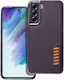 Forcell Milano Umschlag Rückseite Gehärtetes Glas Lila (Galaxy S21 FE 5G)