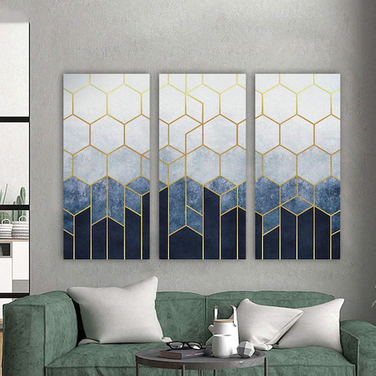 I-gallery Τρίπτυχος Πίνακας σε Καμβά 60x60cm