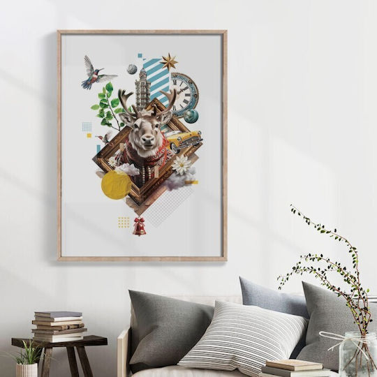 Walls Globetrotter Reindeer Frame Wooden 30x40cm