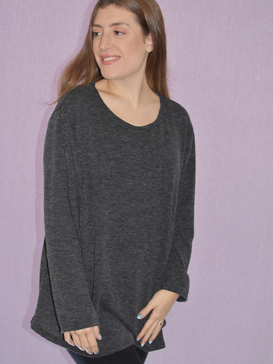 Raiden Women's Long Sleeve Sweater Grey.