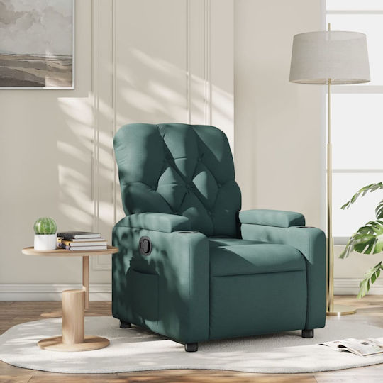 Πολυθρόνα Relax με Υποπόδιο Σκούρο Πράσινο 74x86.5x93.5cm