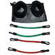 Medicin Kinetic Bands Röhrenförmige Bänder für das Training mit Griffen Set 4Stück Mehrfarbig
